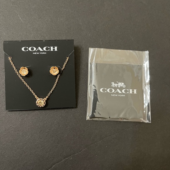Coach Jewelry - New Coach Earrings Rose Gold